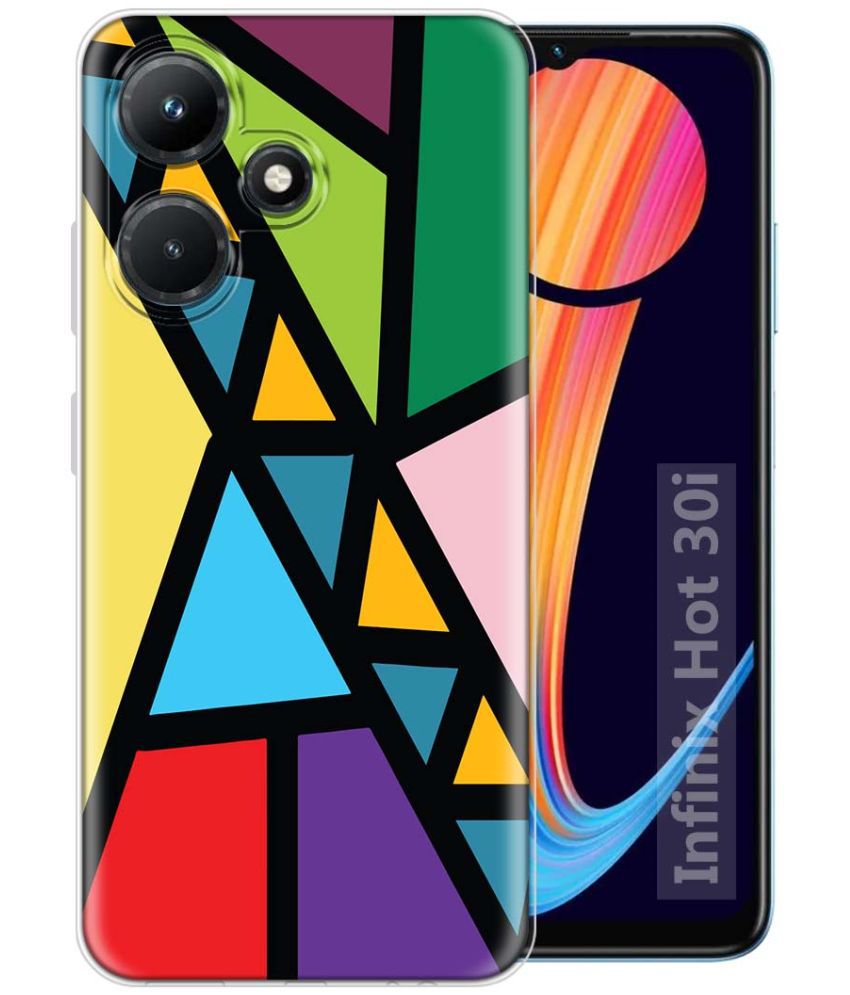     			NBOX - Multicolor Printed Back Cover Silicon Compatible For Infinix Hot 30i ( Pack of 1 )