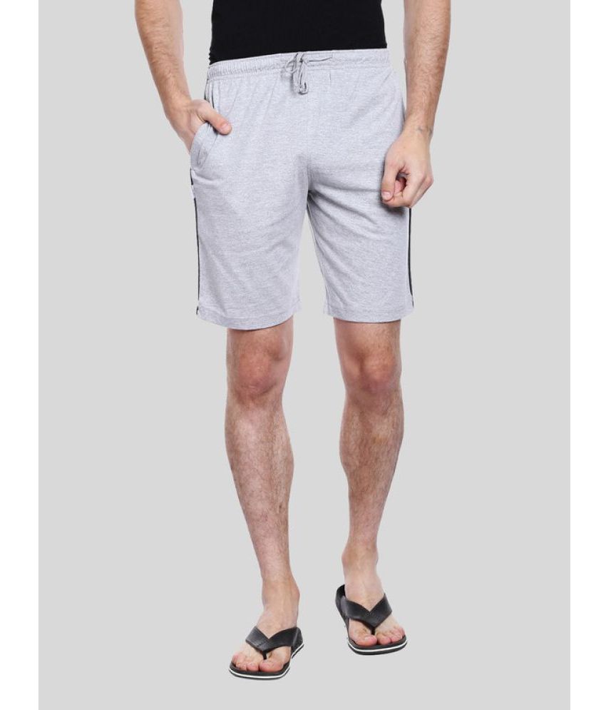     			Allocate - Grey Cotton Blend Men's Shorts ( Pack of 1 )