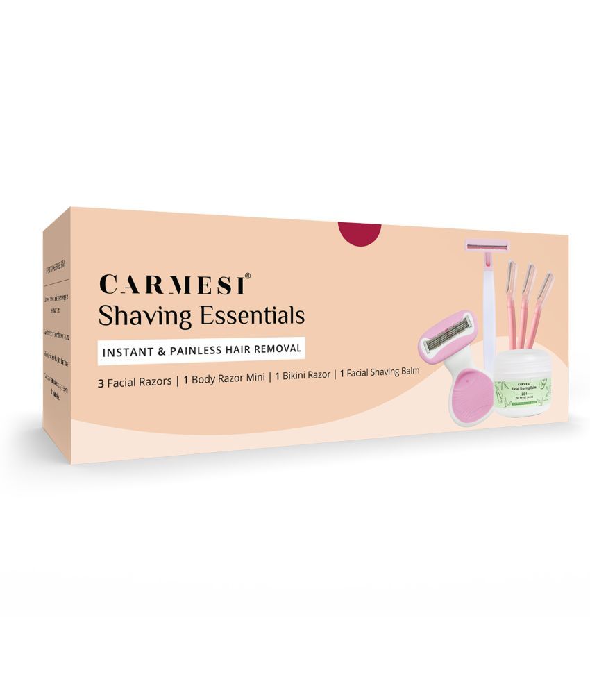     			Carmesi Shaving Essentials | 3 Facial Razors,1 Body Razor Mini,1 Bikini Razor,1 Facial Shaving Balm