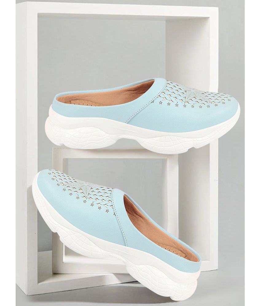     			Fausto - Blue Women's Mules Shoes