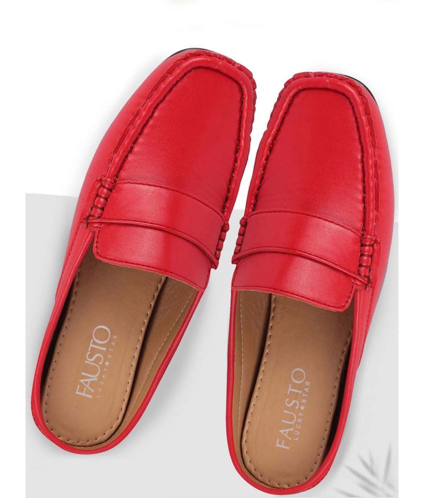     			Fausto - Red Women's Slip On