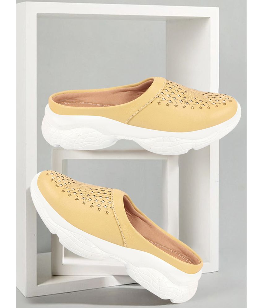     			Fausto - Yellow Women's Mules Shoes