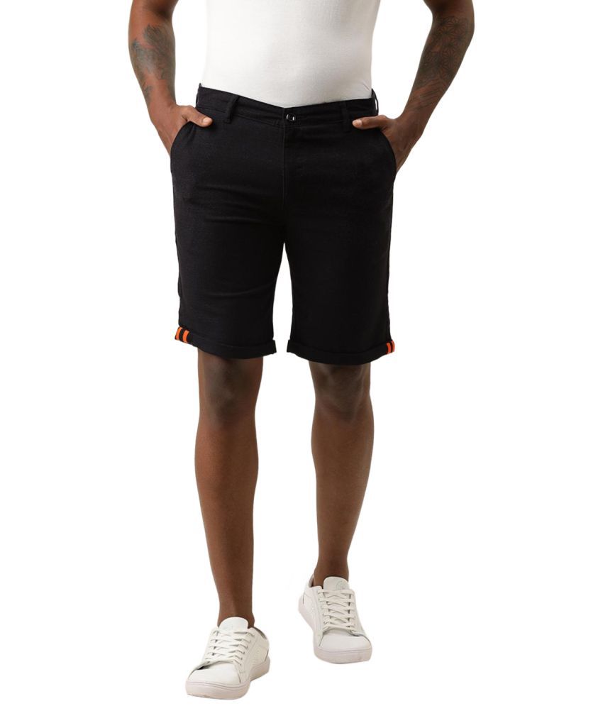     			IVOC - Black Cotton Men's Shorts ( Pack of 1 )