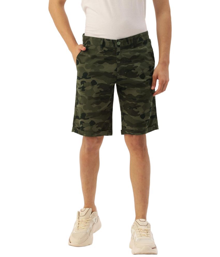    			IVOC - Olive Cotton Men's Chino Shorts ( Pack of 1 )