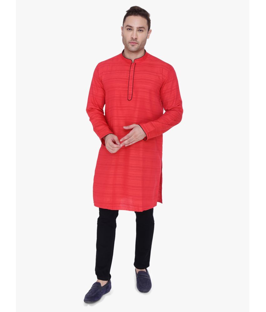     			Kuons Avenue - Maroon Cotton Men's Regular Kurta ( Pack of 1 )