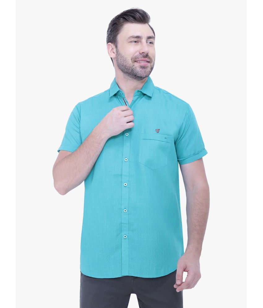     			Kuons Avenue - Mint Green Linen Slim Fit Men's Casual Shirt ( Pack of 1 )