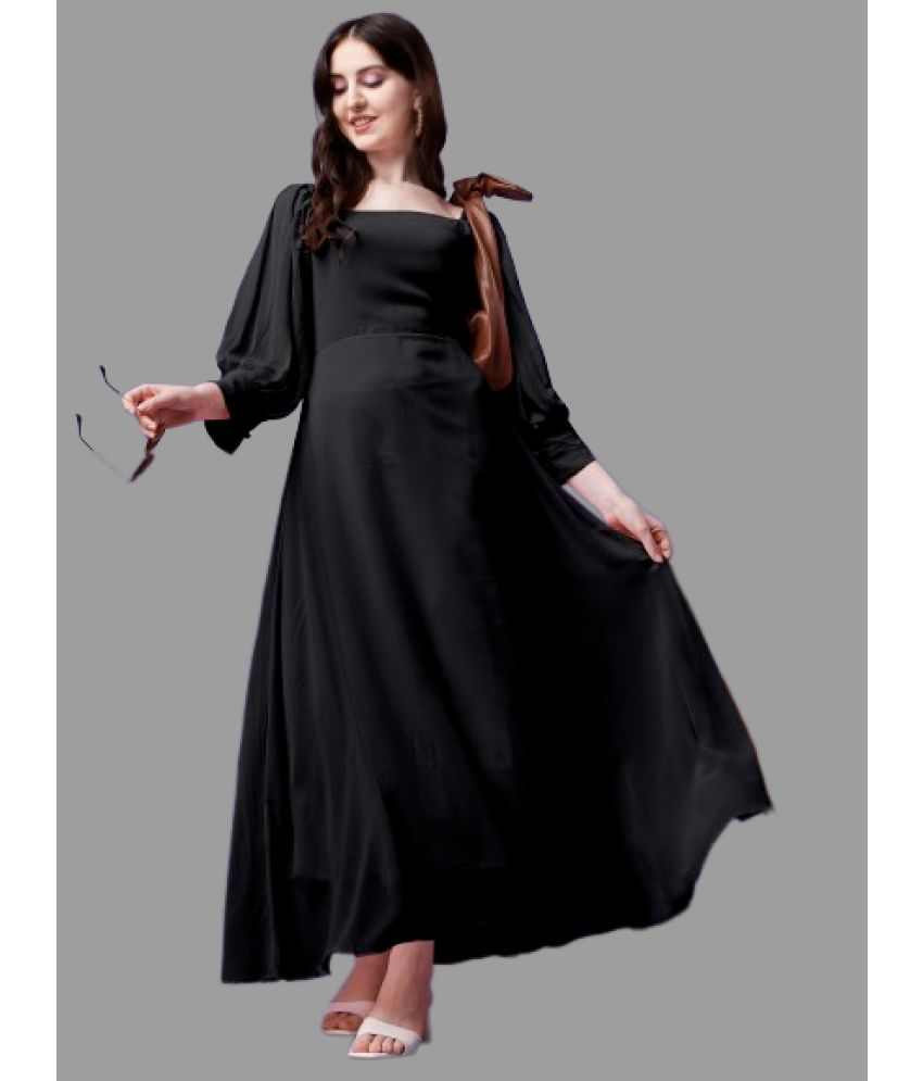     			RAIYANI FASHION - Black Georgette Women's Gown ( Pack of 1 )