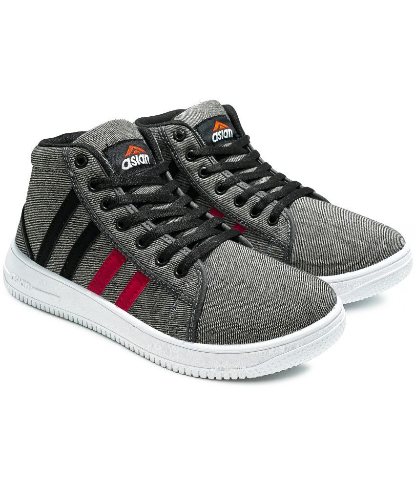     			ASIAN THUNDER-41 Grey Men's Sneakers