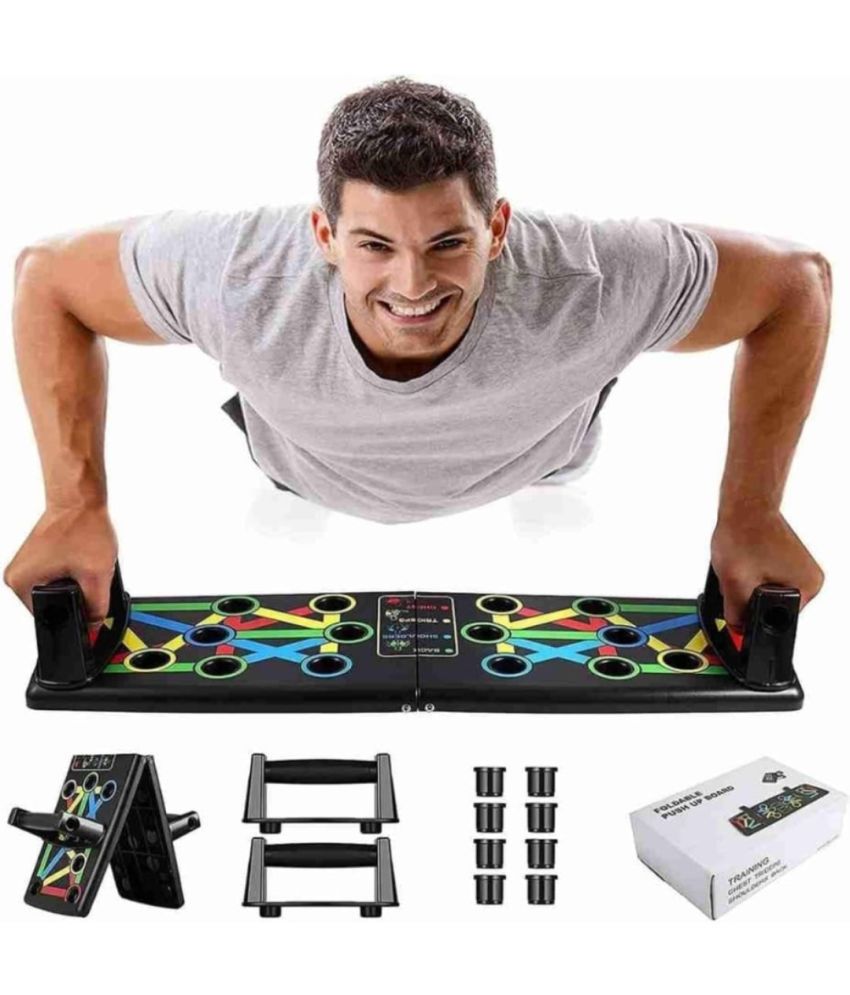     			HSP ENTERPRISES Push Up Board -with 14-in-one Muscle Toning System, Multifunctional Colour Coded Foldable Push up Board for Body