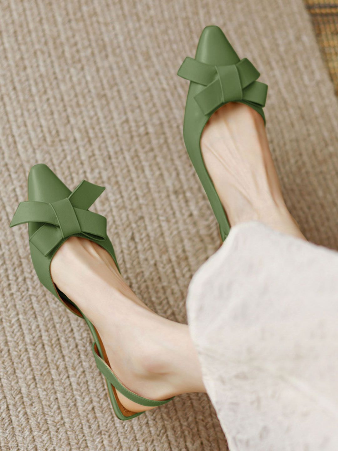     			Shoetopia - Green Women's Flats