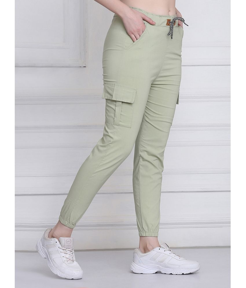     			BuyNewTrend - Green Cotton Blend Slim Women's Cargo Pants ( Pack of 1 )