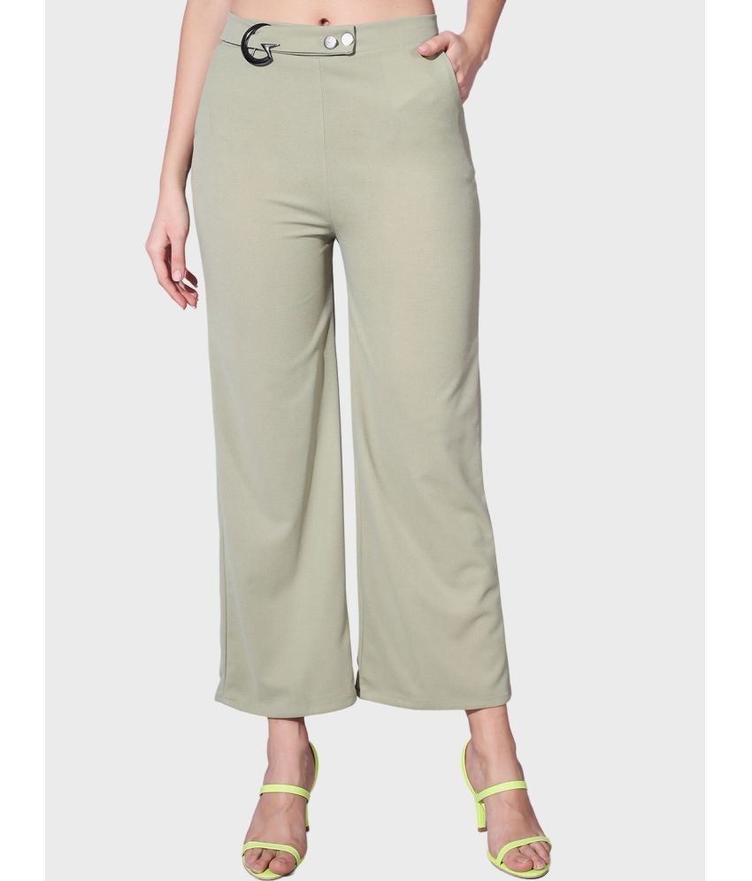     			BuyNewTrend - Green Lycra Regular Women's Casual Pants ( Pack of 1 )