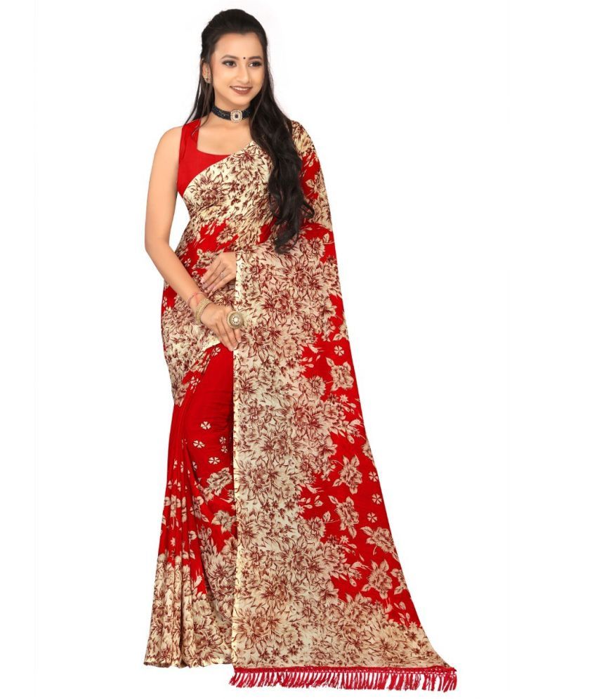     			LEELAVATI - Multicolor Georgette Saree With Blouse Piece ( Pack of 1 )