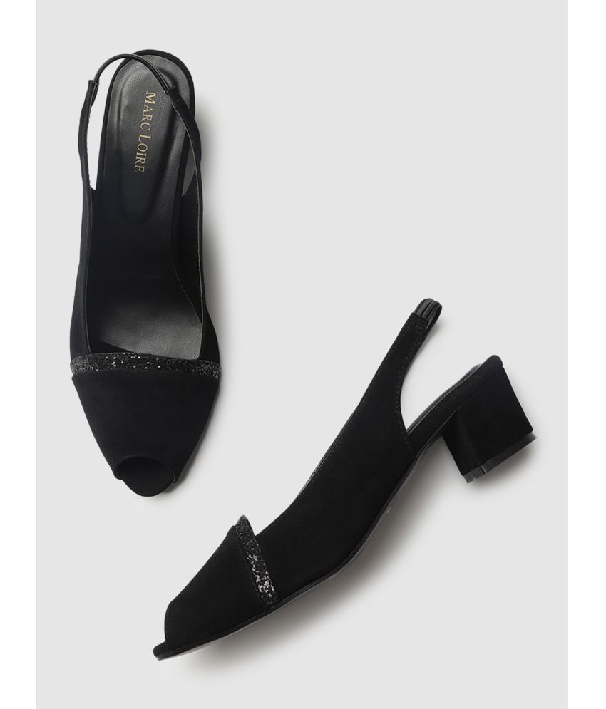     			MARC LOIRE - Black Women's Peep Toes Heels