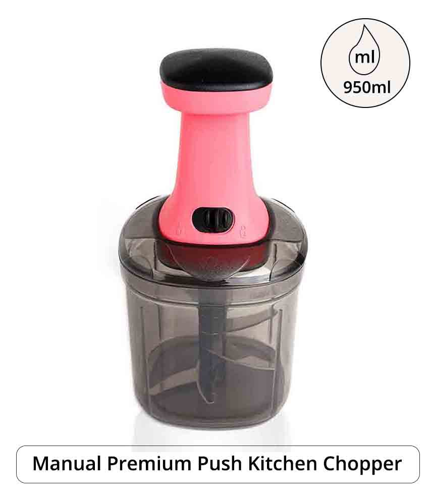     			HOMETALES Pink Plastic Kitchen Manual Chopper 950 ml ( Pack of 1 )