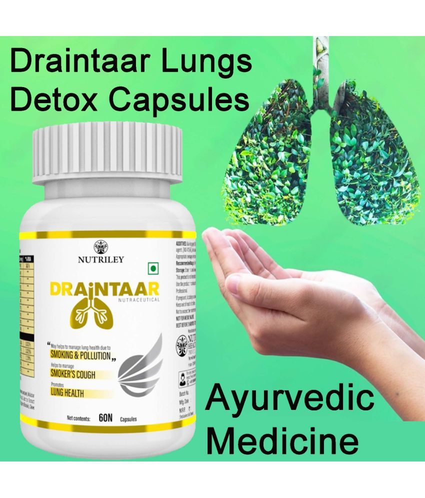     			Nutriley Draintaar Lungs Health Capsules, Lungs Care Capsules, Ayurvedic Capsule, 60 Capsules