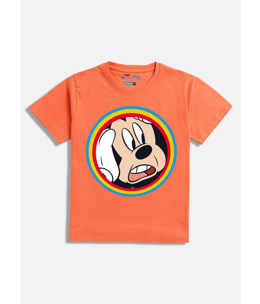     			Rydho - Orange Cotton Boy's T-Shirt ( Pack of 1 )
