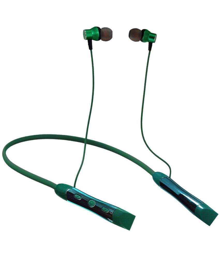     			Tecsox Tecband Jazz500 In Ear Bluetooth Earphone 50 Hours Playback Bluetooth IPX5(Splash Proof) Powerfull Bass -Bluetooth V 5.1 Green