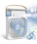 Portable Humidifier Air Cooler Fan Mini Cooler for Home with 3 Speed Mode, Mist Fan with Water Spray, 7 Color LED and Timer USB Personal Cooler Desk Fan for Shop Office, Kitchen