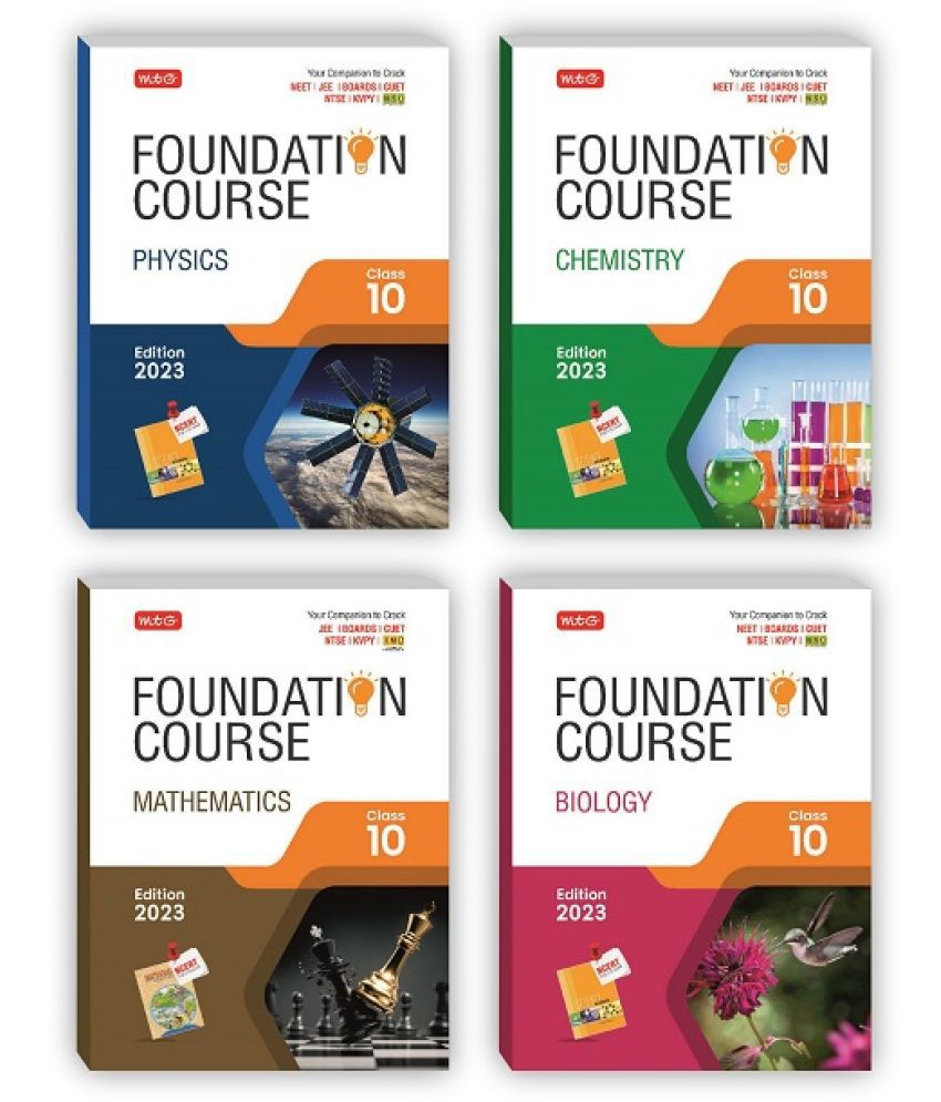     			Foundation Course Class 10 For 2023 Exam - Physics, Chemistry, Biology, Mathematics (Set of 4 Books) - NTSE-NVS-KVPY-BOARDS-IIT JEE-NEET-NSO Olympiad Exam Books