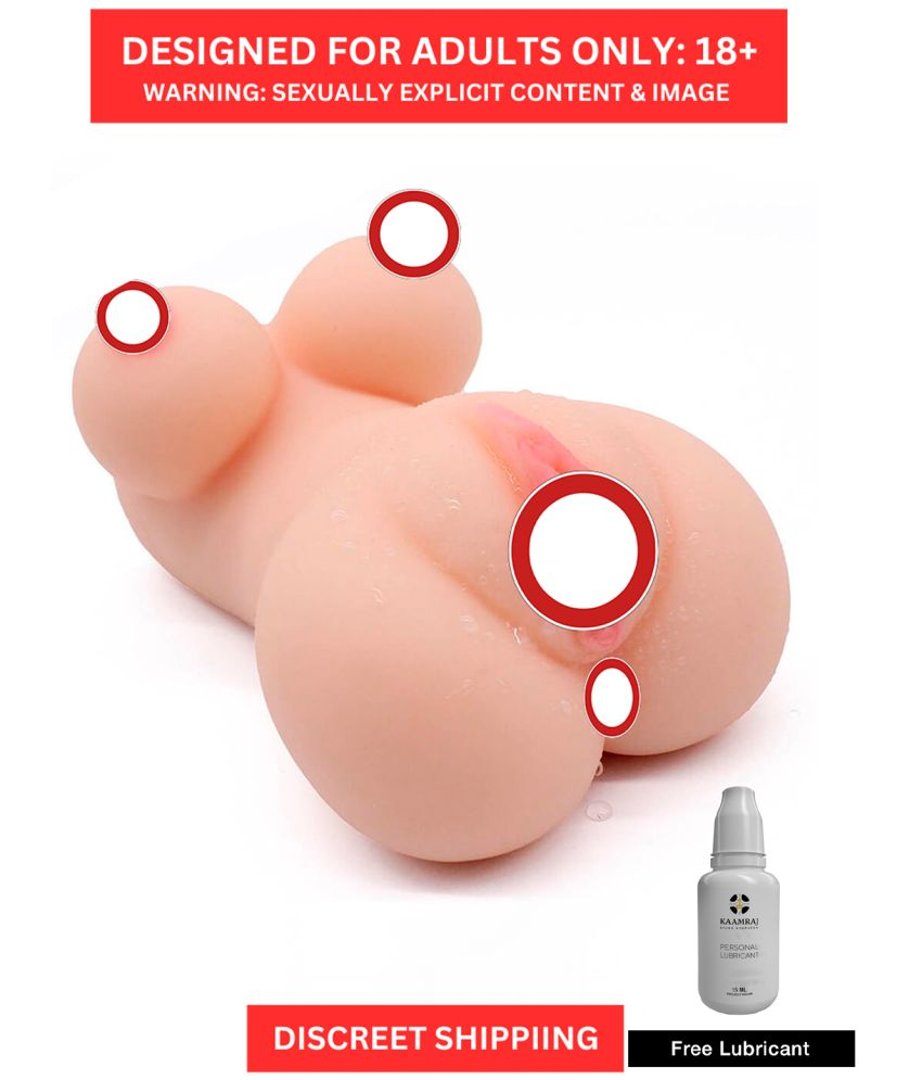     			Skin-tone Squeeze - Realistic-feeling silicone sex toy for a lifelike experience By Naughty + Free Kaamraj Lube