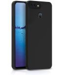 ZAMN - Black Silicon Plain Cases Compatible For Oppo F9 Pro ( Pack of 1 )