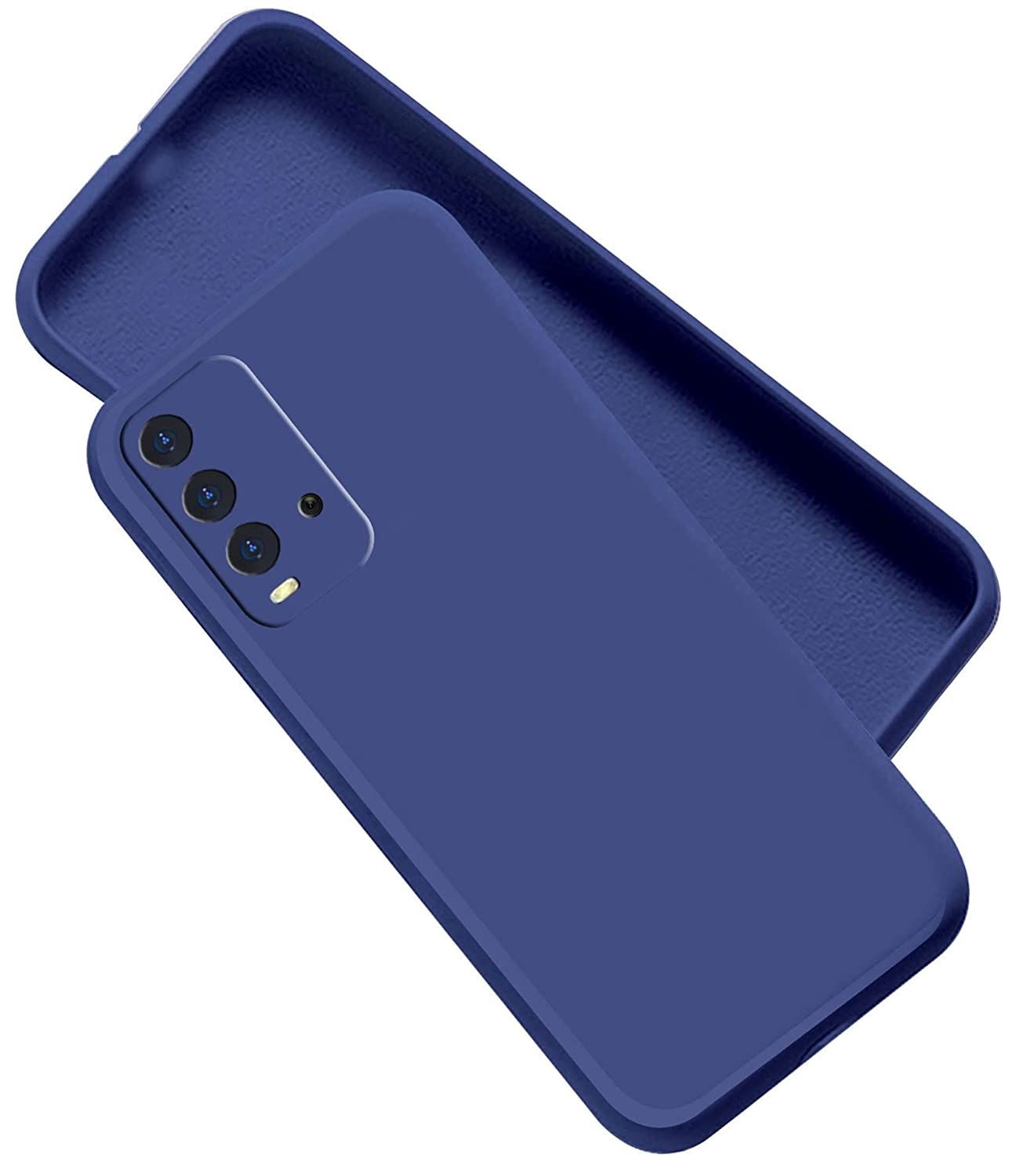     			Case Vault Covers - Blue Silicon Plain Cases Compatible For Xiaomi Redmi 9 Power ( Pack of 1 )