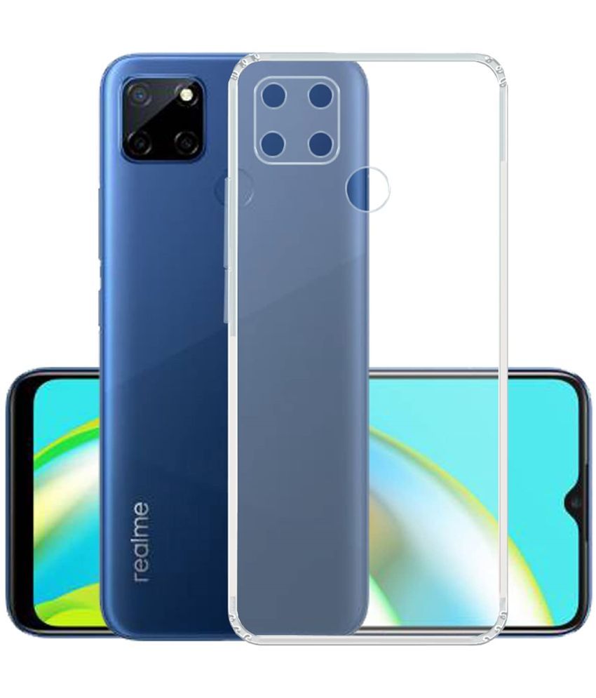     			Case Vault Covers - Transparent Silicon Silicon Soft cases Compatible For Realme C25 ( Pack of 1 )