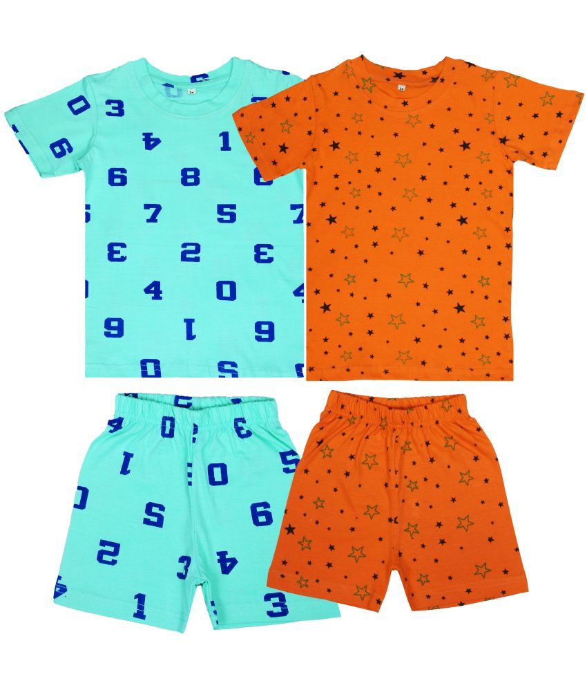     			Diaz - Multicolor Cotton Boys T-Shirt & Shorts ( Pack of 2 )