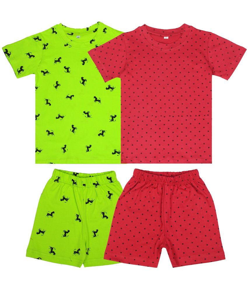     			Diaz - Multicolor Cotton Boys T-Shirt & Shorts ( Pack of 2 )