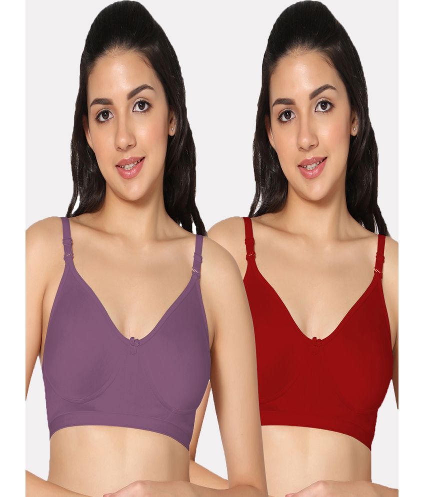     			IN CARE LINGERIE - Multicolor Cotton Non Padded Women's T-Shirt Bra ( Pack of 2 )