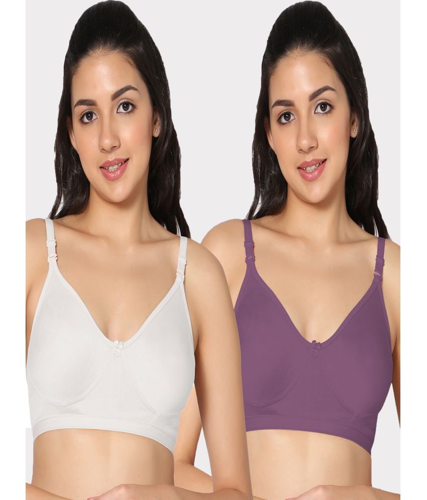     			IN CARE LINGERIE - Multicolor Cotton Non Padded Women's T-Shirt Bra ( Pack of 2 )