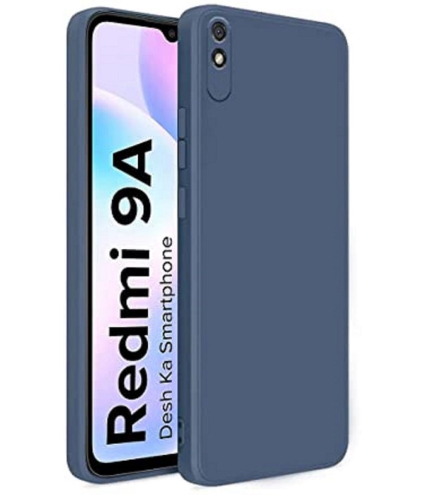     			ZAMN - Blue Silicon Plain Cases Compatible For Redmi 9A sport ( Pack of 1 )