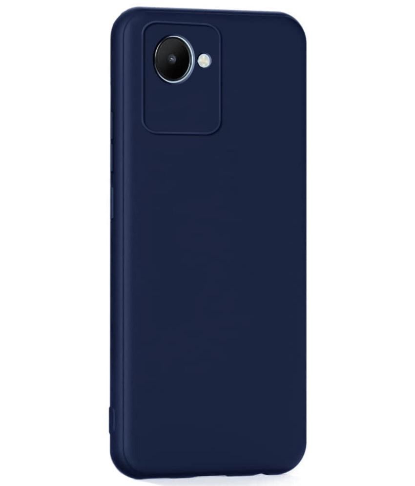     			ZAMN - Blue Silicon Plain Cases Compatible For Realme c30 ( Pack of 1 )