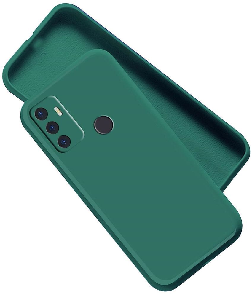     			ZAMN - Green Silicon Plain Cases Compatible For Oppo A33 ( Pack of 1 )