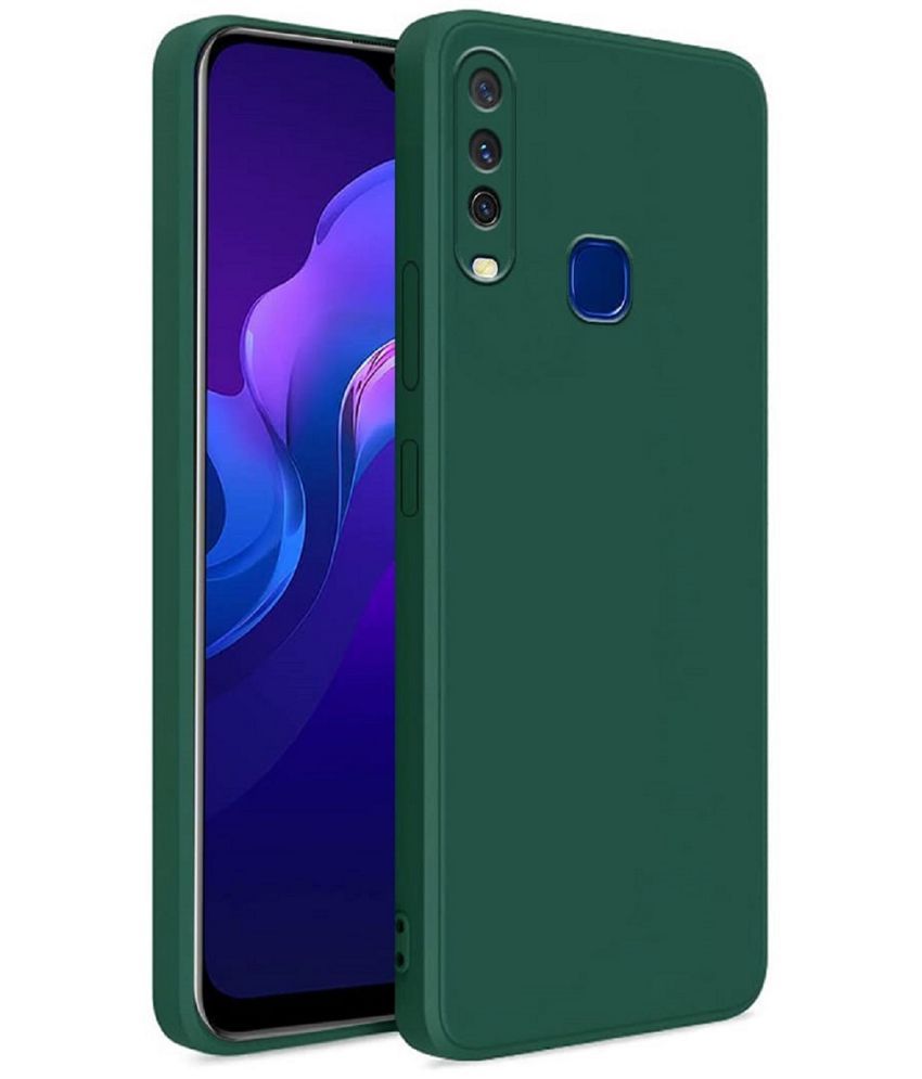     			ZAMN - Green Silicon Plain Cases Compatible For Vivo U10 ( Pack of 1 )