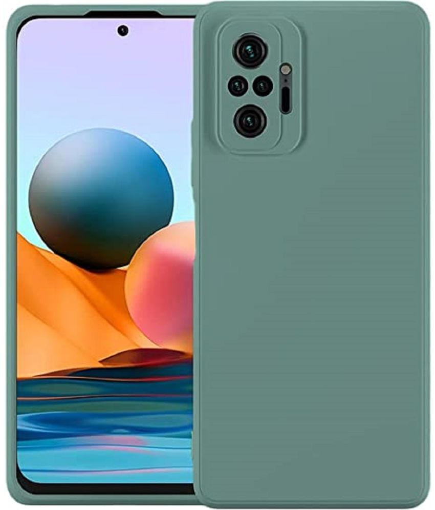     			ZAMN - Green Silicon Plain Cases Compatible For Xiaomi Redmi Note 10 Pro ( Pack of 1 )