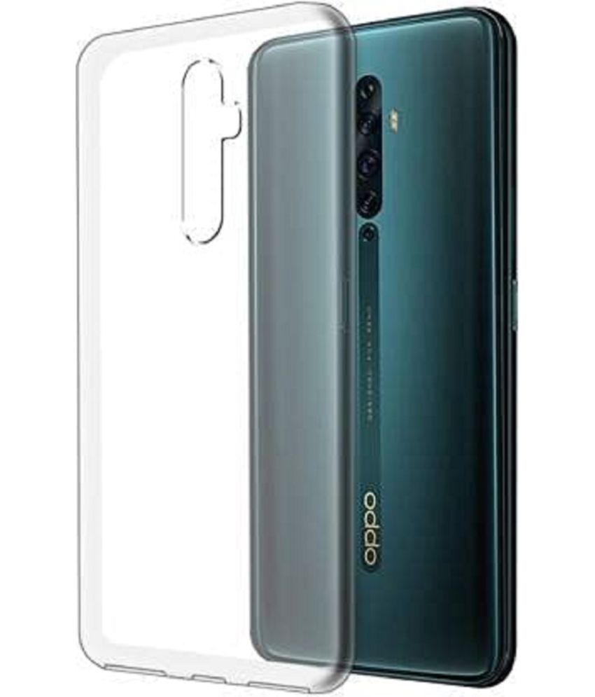     			ZAMN - Transparent Silicon Plain Cases Compatible For Oppo Reno 2F ( Pack of 1 )