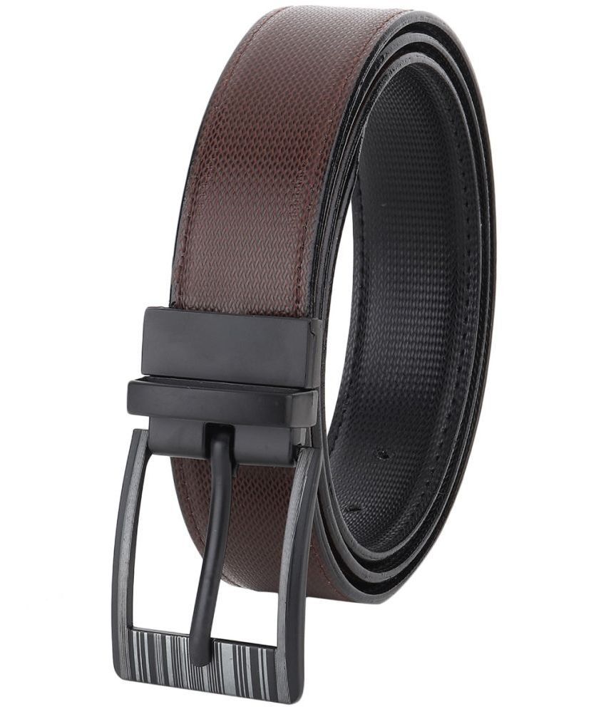     			Zacharias - Brown Leather Men's Reversible Belt ( Pack of 1 )