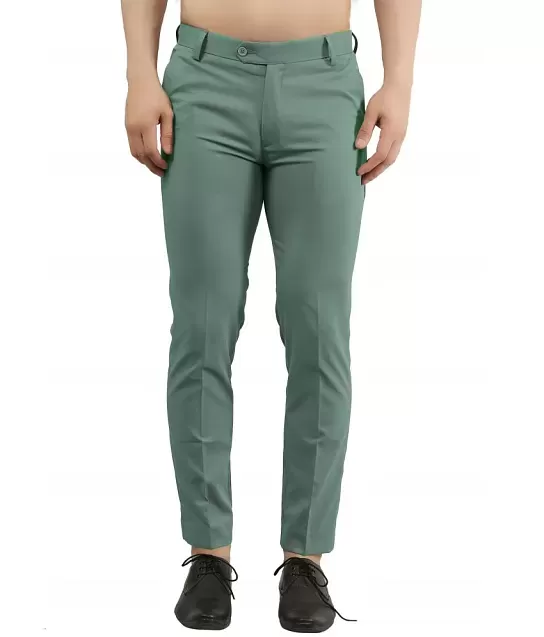 Dry Cleaning Colorfastness Resistance Against Shrinkage Men Olive Green  Slim Fit Cotton Formal Trousers at Best Price in Delhi | S & S Enterprises