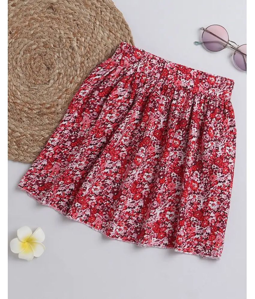 Premium Men Addyvero - Multicolor Polyester Girls A-Line Skirt ( Pack of 1 ) - None 2025 at Shop