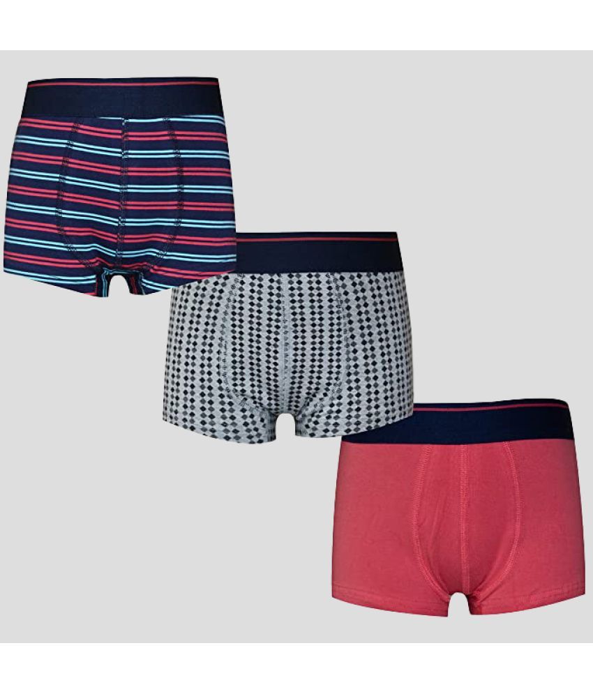     			Pack of 3 Ariel Cotton Boys Trunks ( Multicolor )