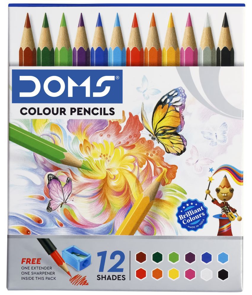     			Doms Hsc 12 Shades Colour Pencil ( Pack Of 10 )