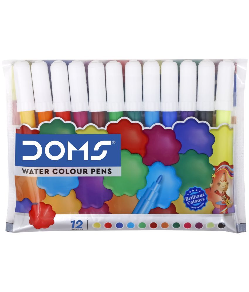     			Doms Water Colour Pens 12 Shades Mini ( Pack Of 20 )