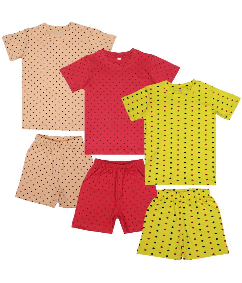     			Diaz - Multicolor Cotton Boys T-Shirt & Shorts ( Pack of 3 )