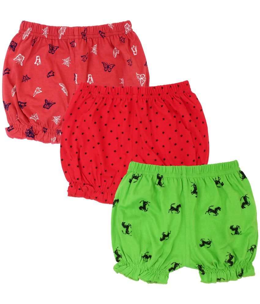     			Diaz - Multicolor Cotton Girls Hot Pants ( Pack of 3 )