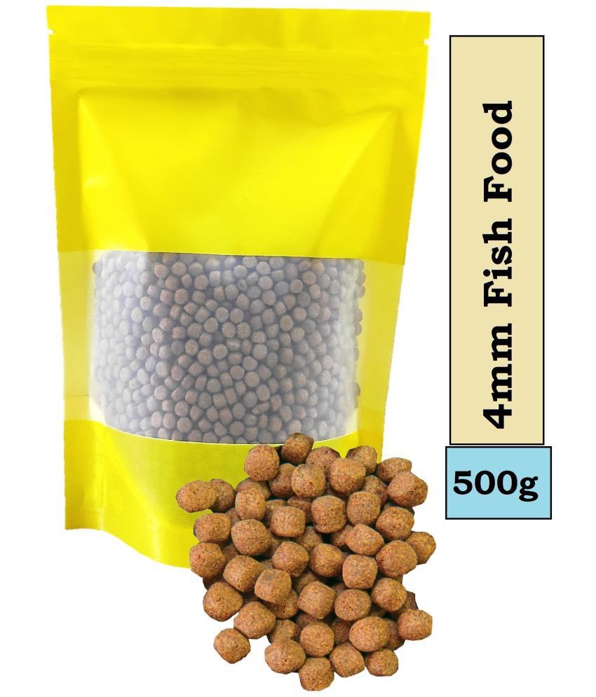     			Fish Food for Aquarium with Protein | Aquarium Fish Food for All Small and Medium Tropical Fishes| Daily Nutrition Pellet Fish Feed for Health & Growth |  4mm 500g fish food
