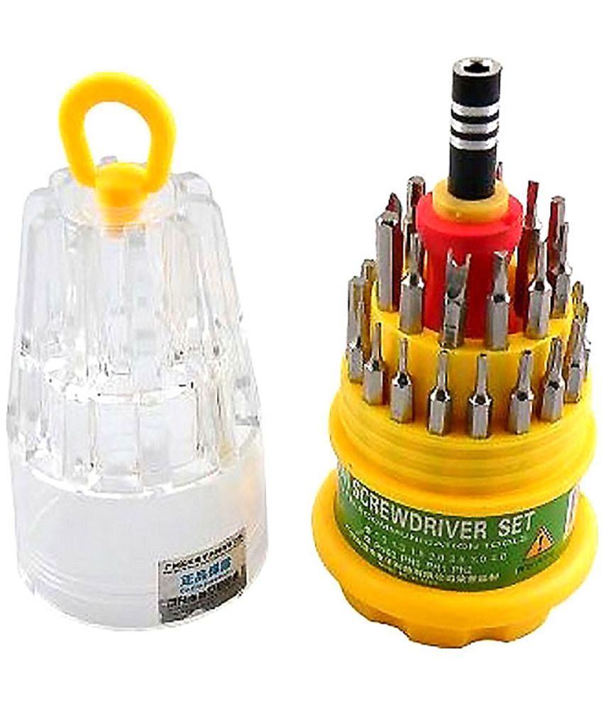     			Shopper52 Jackly Magnetic Screw Driver 31 in 1 Tool Kit (Yellow)