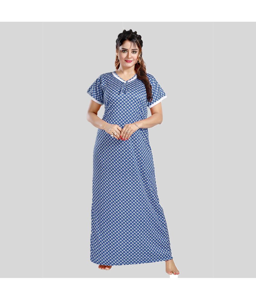     			Gutthi - Blue Rayon Women's Nightwear Nighty & Night Gowns ( Pack of 1 )