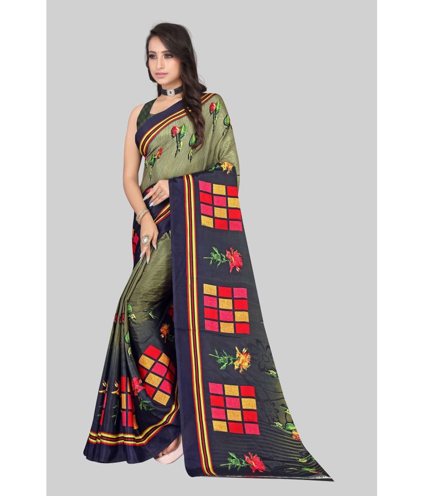     			LEELAVATI - Green Crepe Saree With Blouse Piece ( Pack of 1 )